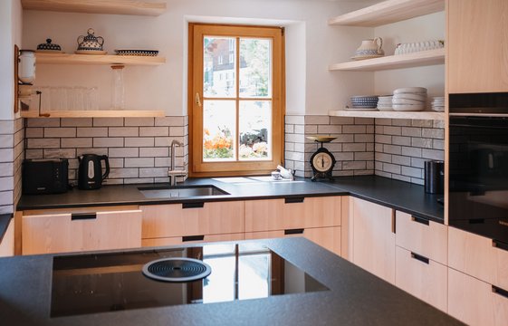Küche im Ferienappartement Lech