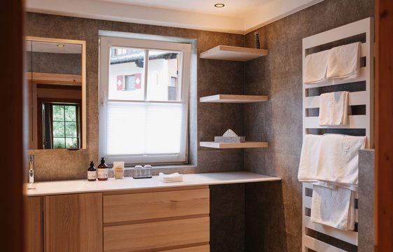 Badezimmer im Hotel Aurora Lech