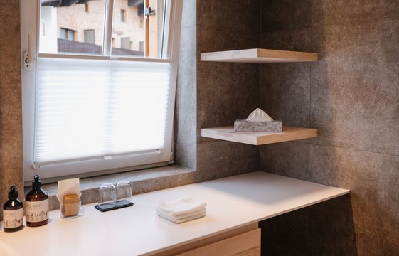 Badezimmer im Hotel Aurora Lech