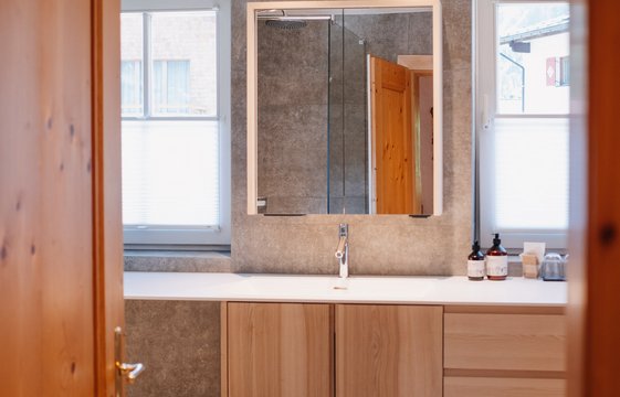 Badezimmer im Hotel Aurora Lech