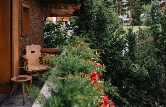 Balkon mit Begrünung