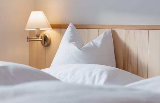 Hotelbett Detailansicht